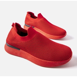 Sneakers slip on da uomo rosse di Gaidano rosso 1