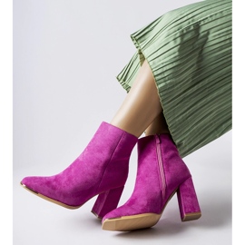 Stivaletti rosa Cheney con tacco alto 1