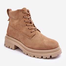 PM1 Stivaletti isolati Trappers in pelle scamosciata, Alden beige scuro 2
