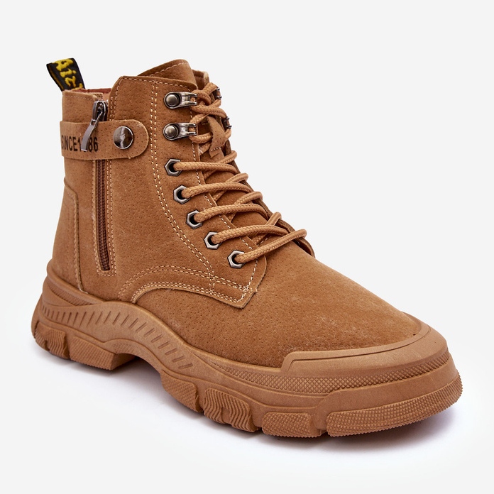 PS1 Stivali da donna in pelle scamosciata isolanti Camel Jailina marrone 1