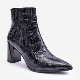Stivaletti in vernice S.Barski MR870-58 Blu navy 1