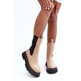 PS1 Stivaletti con plateau grosso da donna Beatrice beige 2