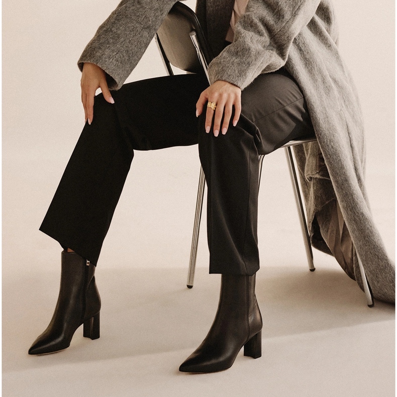 Marco Shoes Stivali eleganti sul post nero 1