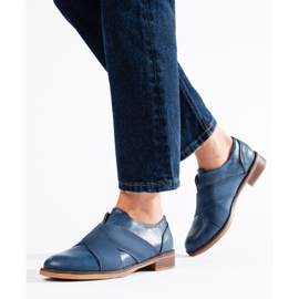 Oxford slip-on blu Shelovet con fascia elastica 1
