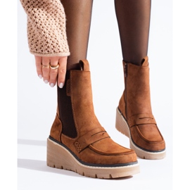 Stivaletti Shelovet in camoscio marrone 1