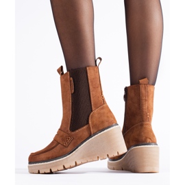 Stivaletti Shelovet in camoscio marrone 2