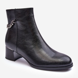 Seastar Stivaletti in pelle con tacco basso Neri Rennie nero 1