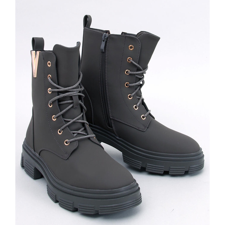 Stivaletti stringati militari Clend Khaki verde 1