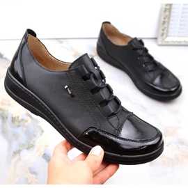 Comode scarpe da donna in pelle, Helios nere nero 1