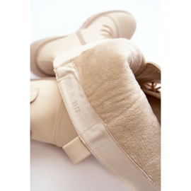 PS1 Stivali sopra il ginocchio beige con lacci e isolanti Bergdis 2