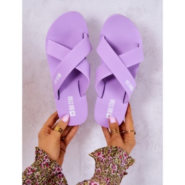 Pantofole in schiuma da donna Big Star JJ274A340 viola 4
