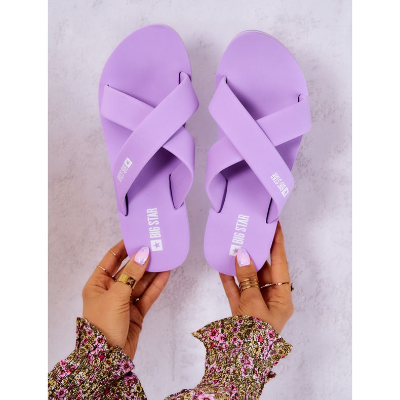 Pantofole in schiuma da donna Big Star JJ274A340 viola 4