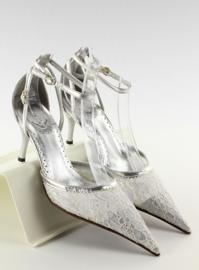 Eleganti décolleté 3947-13 blanc grigio 2