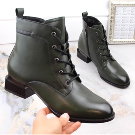 Stivali isolanti con tacco alto da donna, verde Vinceza 58158 1