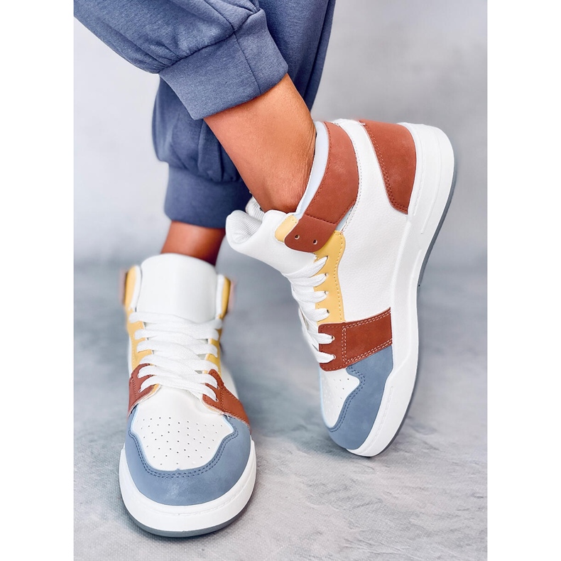 Sneaker alta Clowsi Blu bianco 1