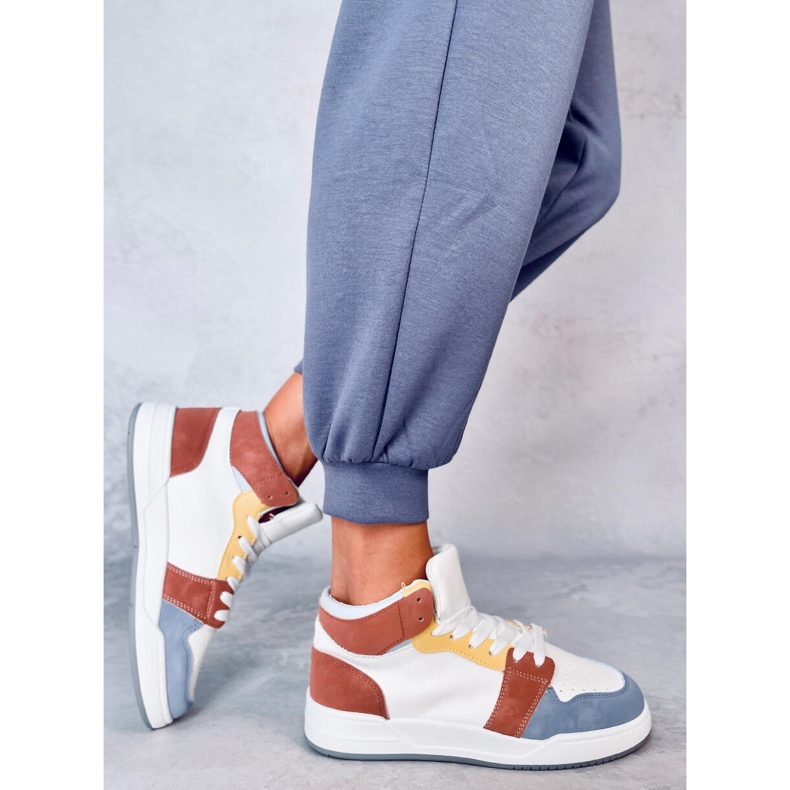 Sneaker alta Clowsi Blu bianco 2