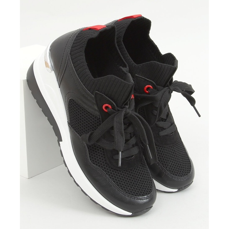 Sneakers Fenix ​​nere con zeppa nero 1