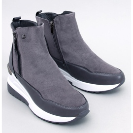 Stivaletti con zeppa Jordans grigi grigio 1
