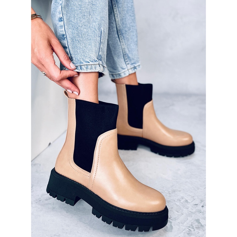 Stivaletti Chelsea con tomaia alta Cillo Camel marrone 1