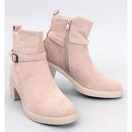 Stivali a tacco largo Aretha Beige 1