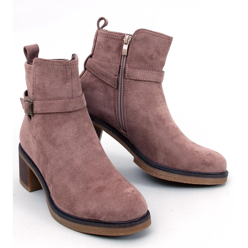 Stivali con tacco largo Aretha Khaki beige 1