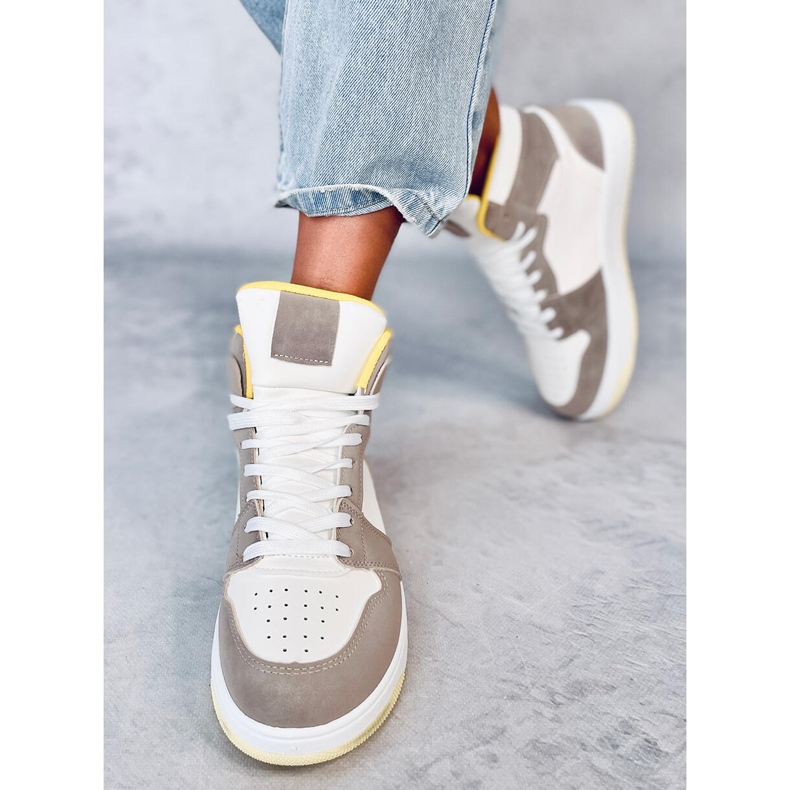 Sneaker alte Dorcas Khaki bianco 2