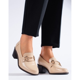 Scarpe con tacco Shelovet beige vernice 1