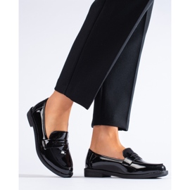 Mocassini da donna classici in vernice Shelovet nero 1