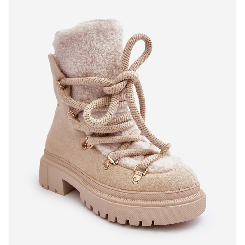 PS1 Doposci Da Donna Con Allacciatura Shala Beige Chiaro 1