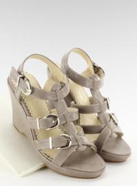 Sandali con zeppa 8560-1 grigio 1