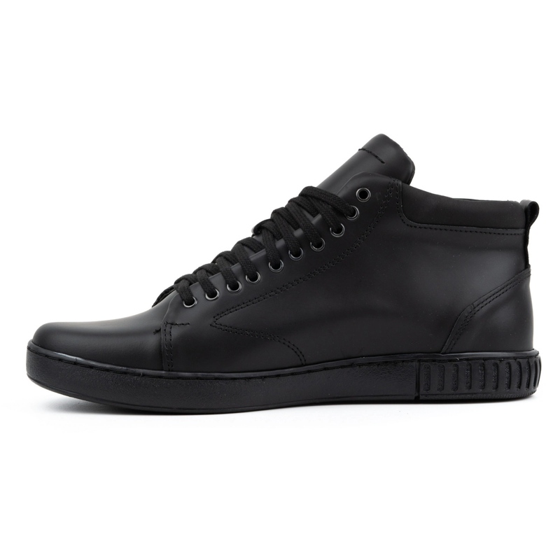 Polbut Scarpe da ginnastica da uomo in pelle, non isolate, 2108, nere nero 1