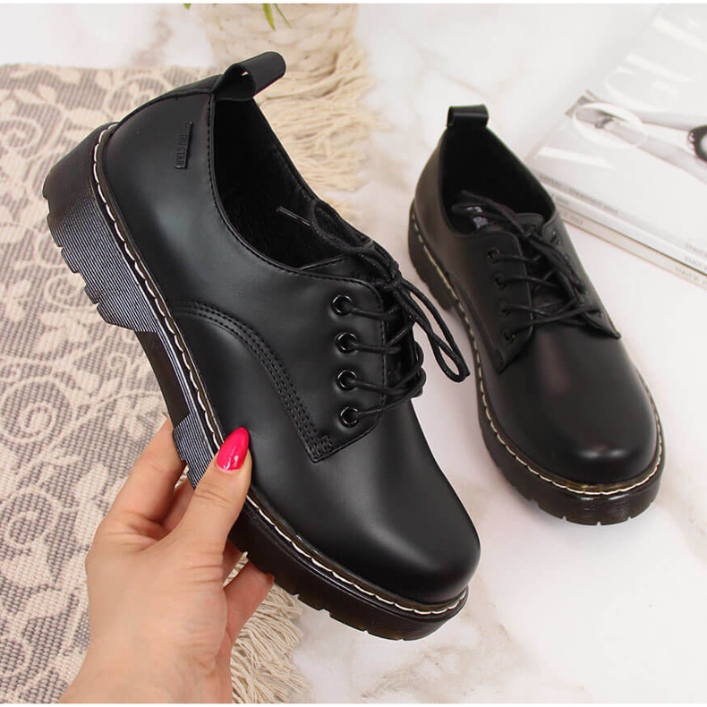 Scarpe oxford nere da donna Big Star II274107 nero 2