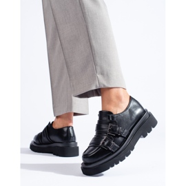 Scarpe nere con spessa suola Shelovet nero 2