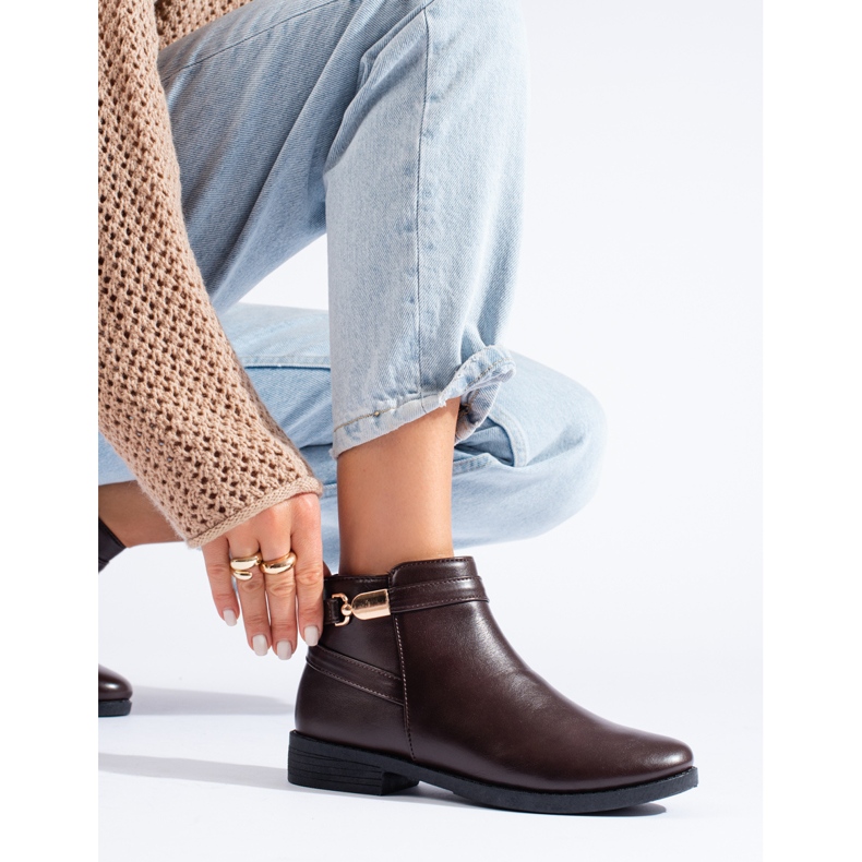 Stivaletti bassi da donna marroni Shelovet marrone 1