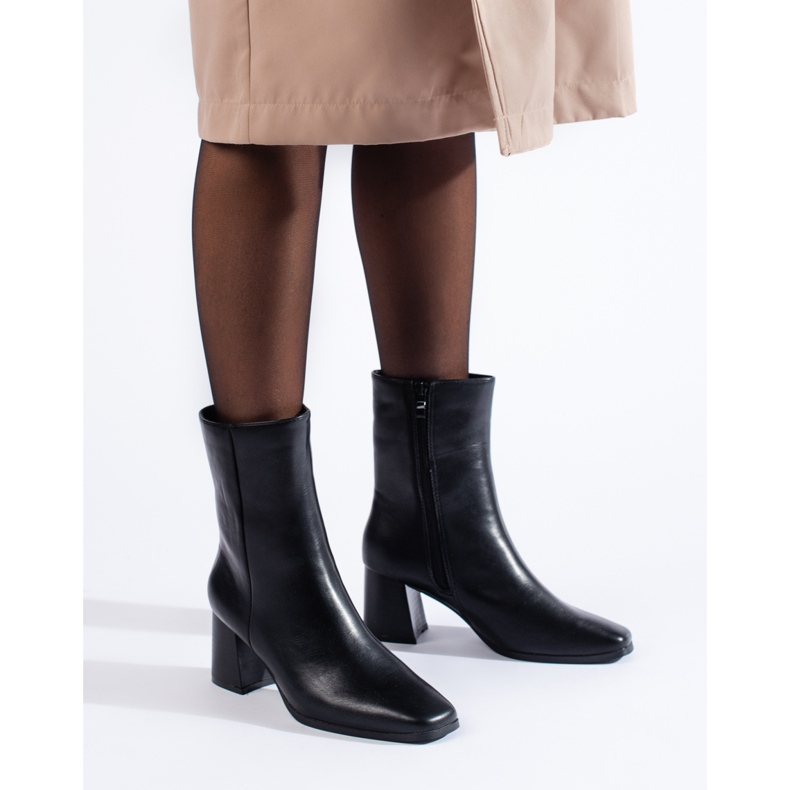 Shelovet stivaletti da donna neri con punta squadrata nero 2