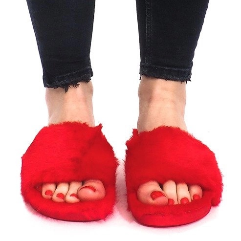 Pantofole Pelliccia 833 Rosse rosso 1
