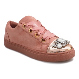 Sneakers riccamente decorate 6192 Rosa 1