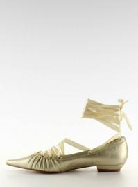 Ballerine con nastro intorno alla caviglia 391029-2 cammello grigio 1