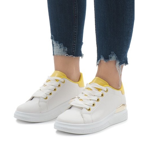 Sneakers bianche sulla piattaforma 353 bianca 1