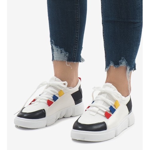 Sneakers scarpe sportive bianche e nere 2018-9 bianco 1