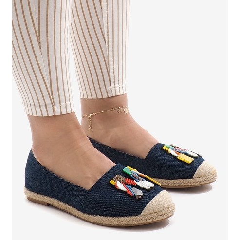 Espadrillas blu navy, jeans H88-5 1