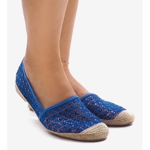 Espadrillas blu traforate B215-2 1