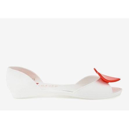 Ballerine in gomma melissa bianca con cuore KM121-15 1