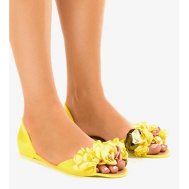 Sandali gialli Meliski con fiori AE20 giallo 1