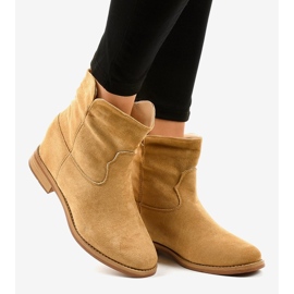 NC981 stivali da cowboy beige 1