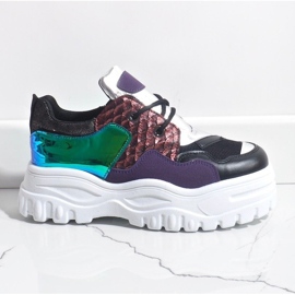 Sneakers sportive nere alla moda R-458 nero 1