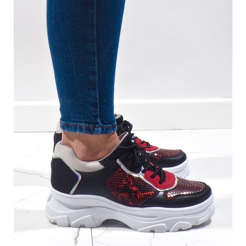 Sneakers sportive nere alla moda R-462 nero multicolore 2