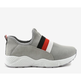 Scarpe slip-on sportive grigie NB256P-1 grigio 1