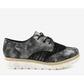 Scarpe nere con zeppa S17 nero 1