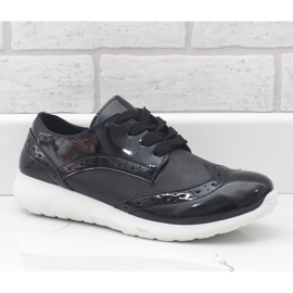 Scarpe sportive da donna nere YD-7 nero 1